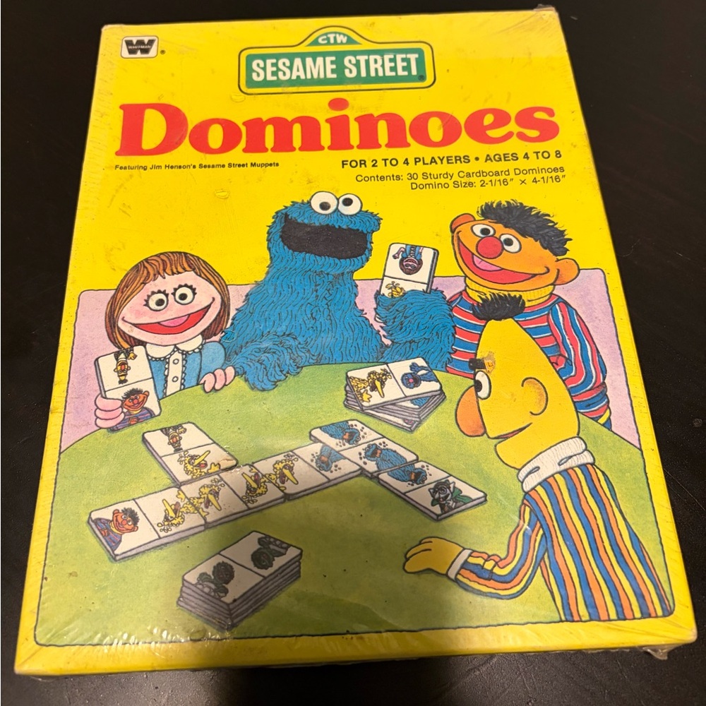 Vintage Sesame Street Dominoes Game 1980 NWT